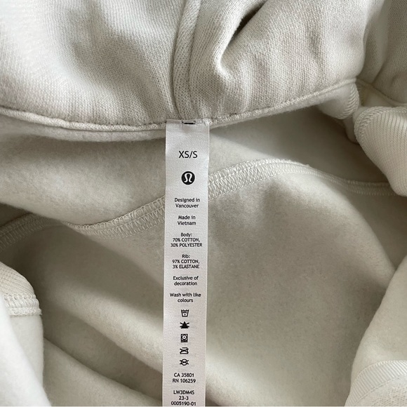 NWT Lululemon Scuba Oversized Half-Zip Hoodie Bone Size XS/S - Picture 4 of 11